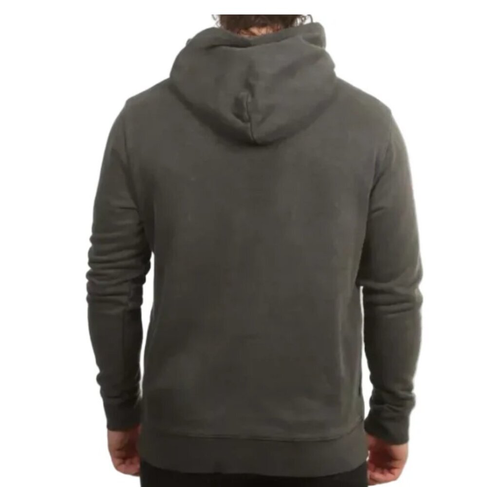 Outerknown OK Wordmark Gray Organic Snap Hoodie M - Picture 6 of 8